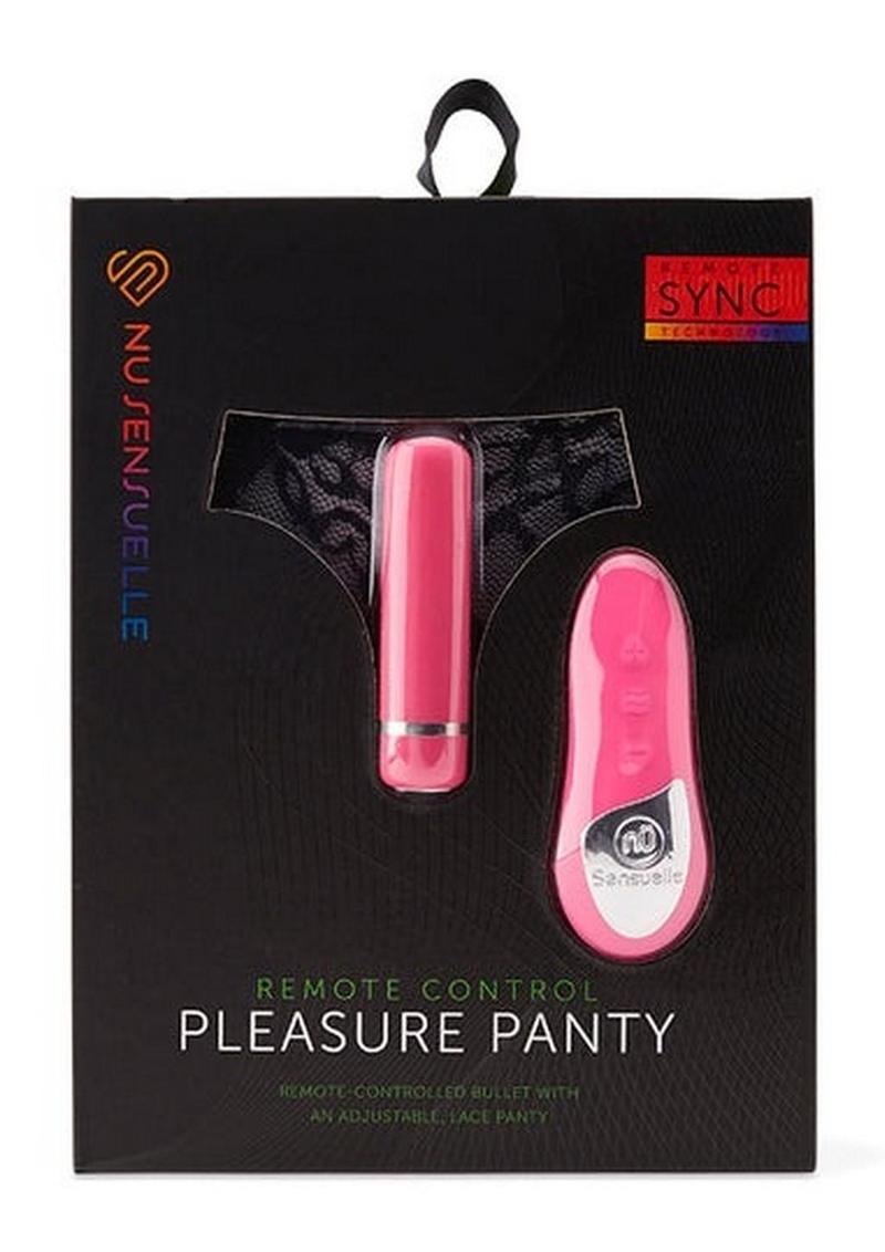 Nu Sensuelle Pleasure Panty Vibe Rechargeable Silicone with Bullet and Remote Control - Pink