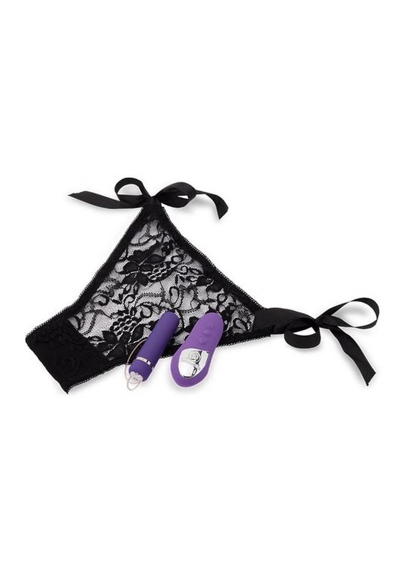 Nu Sensuelle Pleasure Panty Vibe Rechargeable Silicone with Bullet and Remote Control - Purple