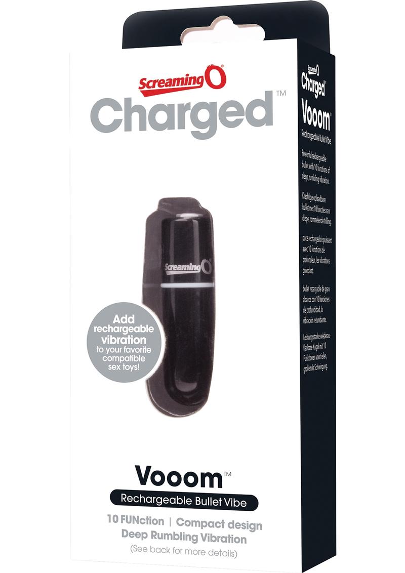 Charged Vooom Rechargeable Bullet Vibrator - Black