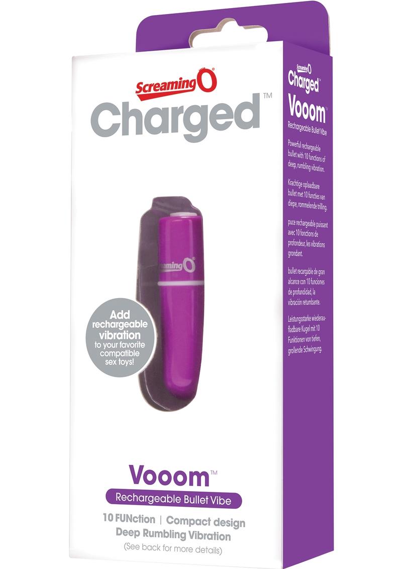 Charged Vooom Rechargeable Bullet Vibrator - Purple