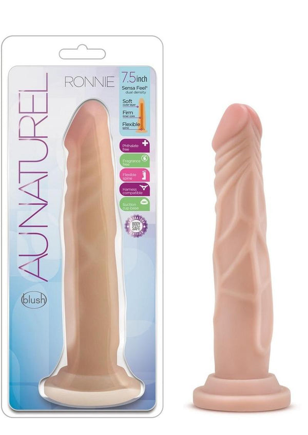 Au Naturel Ronnie Dildo with Suction Cup 7.75in - Vanilla