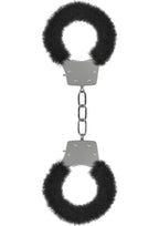 Ouch! Pleasure Furry Handcuffs - Black