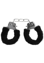 Ouch! Pleasure Furry Handcuffs - Black