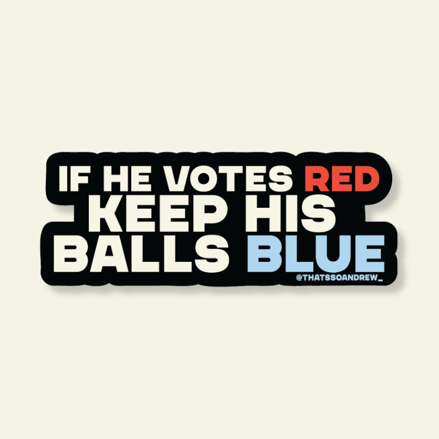 Votes Red Balls Blue | Political Vinyl Sticker