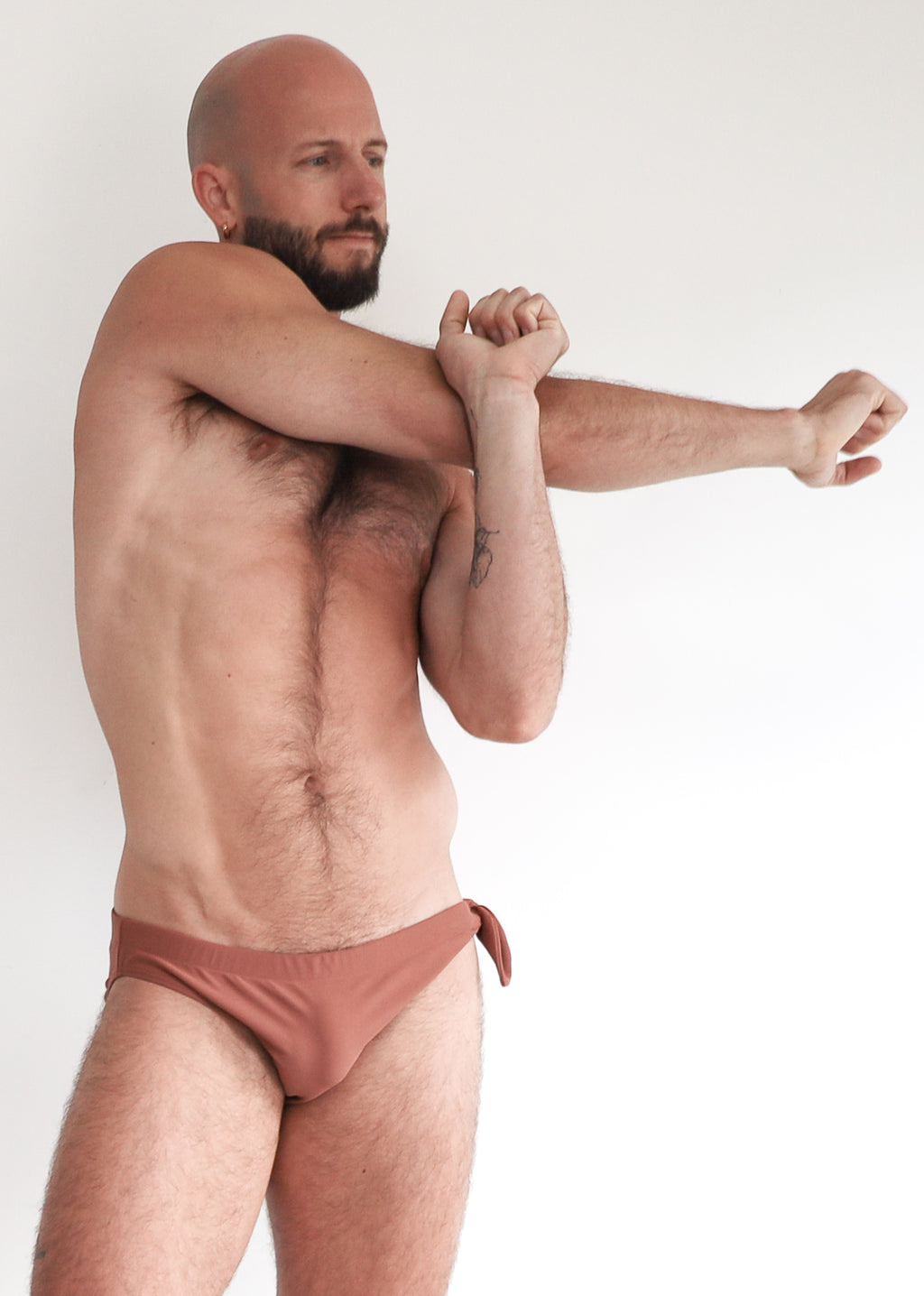 GYMNASIUM THE TIE SIDE SWIM BRIEF DARK TERRACOTTA