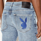 PLAYBOY The Skinny Jean Light Wash Destroy