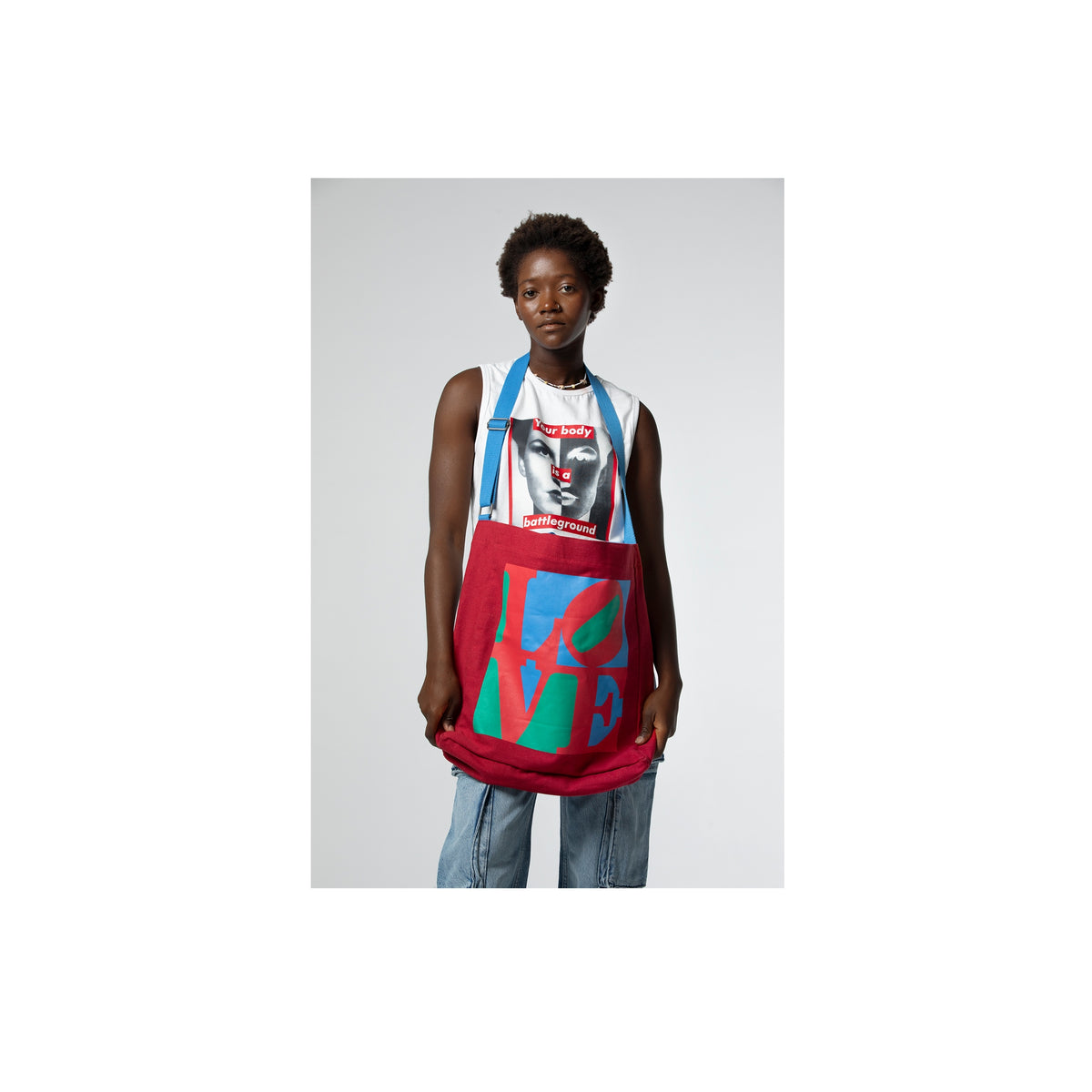 Robert Indiana Love Crossbody Tote Bag
