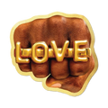 Love Fist by Toiletpaper die-cut sticker