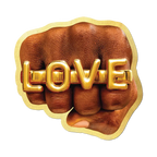 Love Fist by Toiletpaper die-cut sticker