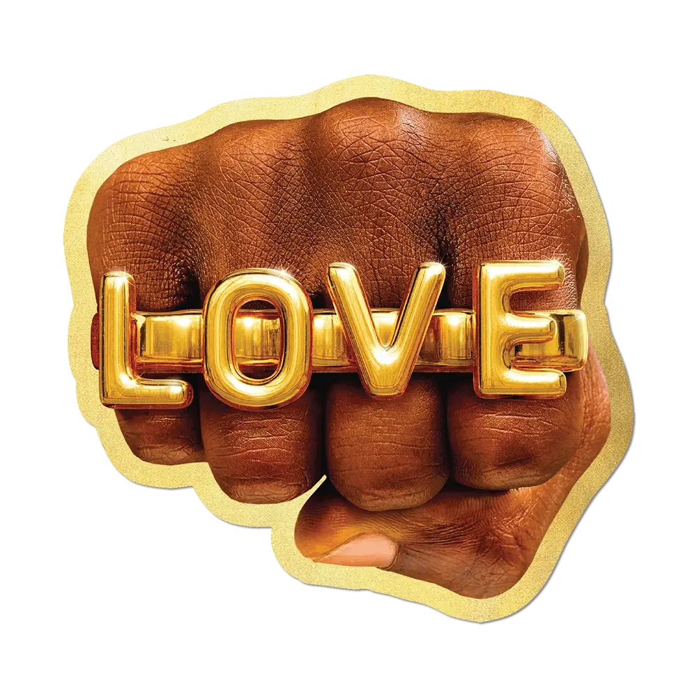 Love Fist by Toiletpaper die-cut sticker