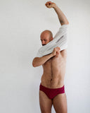GYMNASIUM THE CLASSIC SWIM BRIEF BURGUNDY