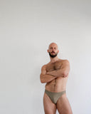 GYMNASIUM HIGH CUT SWIM BRIEF KHAKI