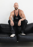 GYMNASIUM THE BODY WORK STRINGER TANK BLACK WITH WHITE