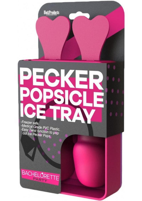 Pecker Popsicle Ice Tray 2 Molds - Pink