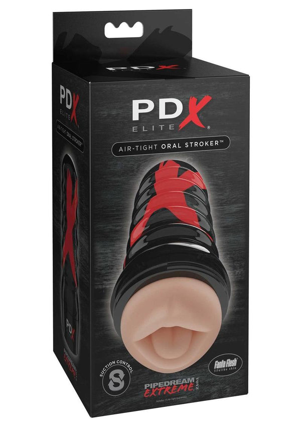 PDX Elite Air Tight Oral Masturbator - Mouth - Vanilla/Black