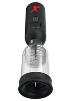PDX Elite Silicone Tip Teazer Power Pump Masturbator - Clear/Black