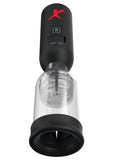 PDX Elite Silicone Tip Teazer Power Pump Masturbator - Clear/Black