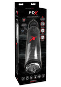 PDX Elite Rechargeable Deluxe Mega-Bator Masturbator - Clear/Black