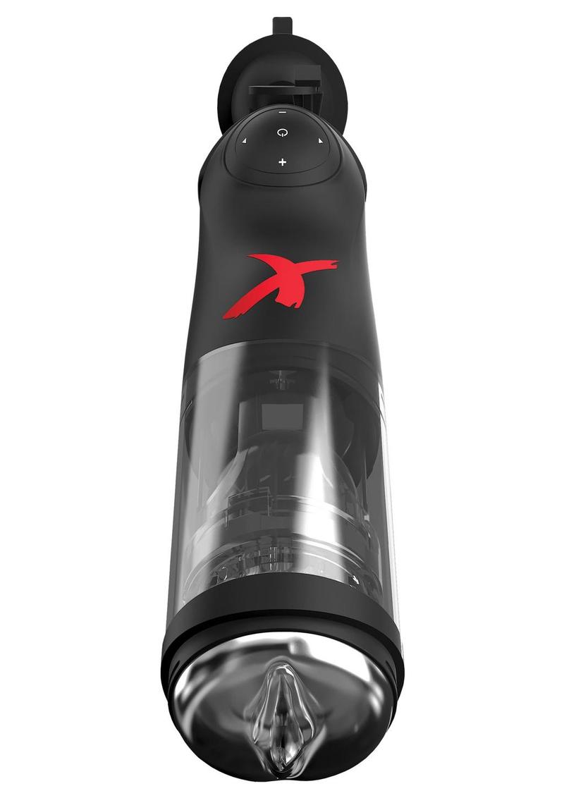 PDX Elite Rechargeable Deluxe Mega-Bator Masturbator - Clear/Black
