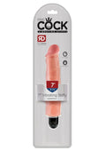 King Cock Vibrating Stiffy Dildo 7in - Vanilla