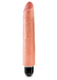 King Cock Vibrating Stiffy Dildo 10in - Vanilla