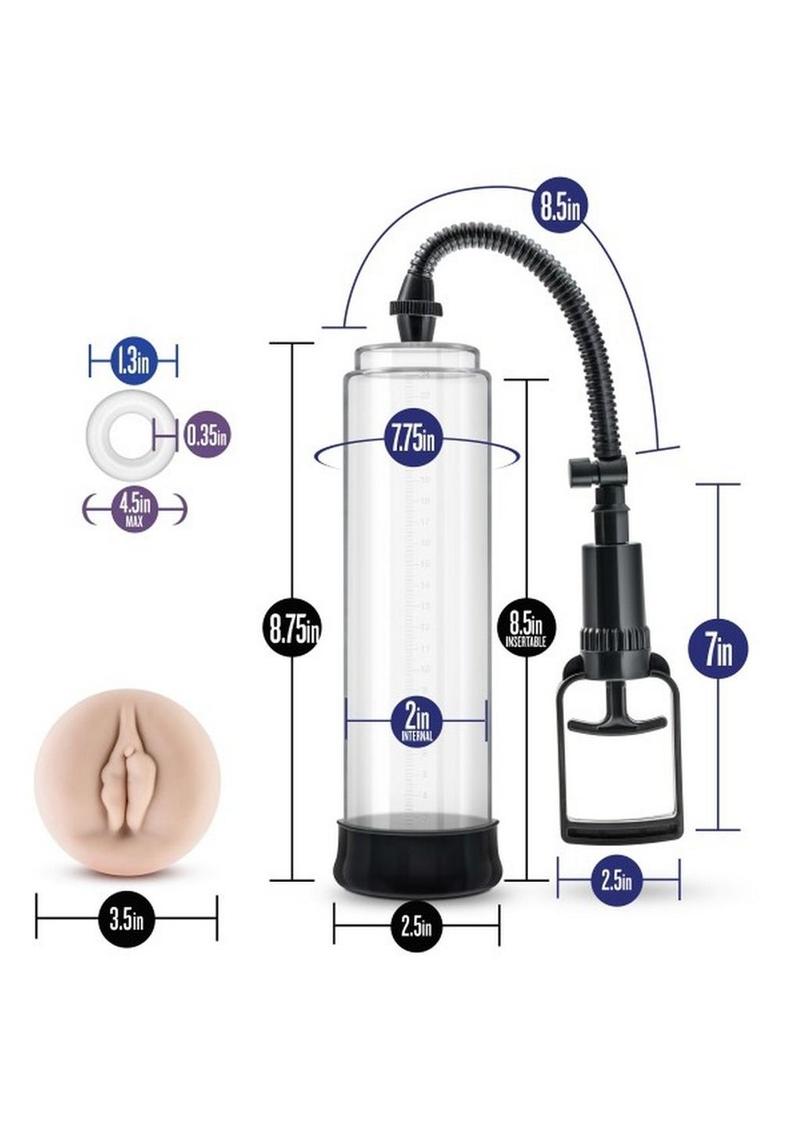Performance VX4 Male Enhancement Penis Pump System 10in - Clear