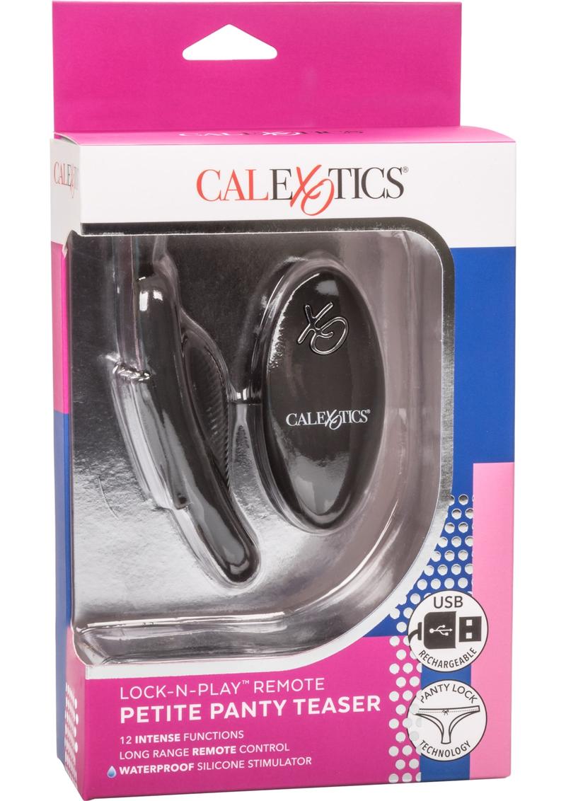 Lock-N-Play Petite Rechargeable Silicone Panty Vibe with Remote Control - Black