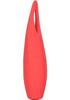Red Hot Spark USB Rechargeable Silicone Mini Vibrator - Red