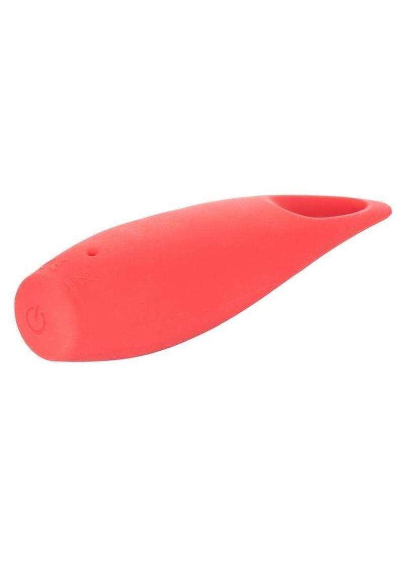 Red Hot Spark USB Rechargeable Silicone Mini Vibrator - Red