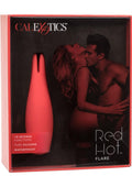 Red Hot Flare USB Rechargeable Silicone Massager - Red