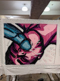 Brad Ouellette, CUM SHOT - Pink/Blue/Purple (handmade Rug), 2025