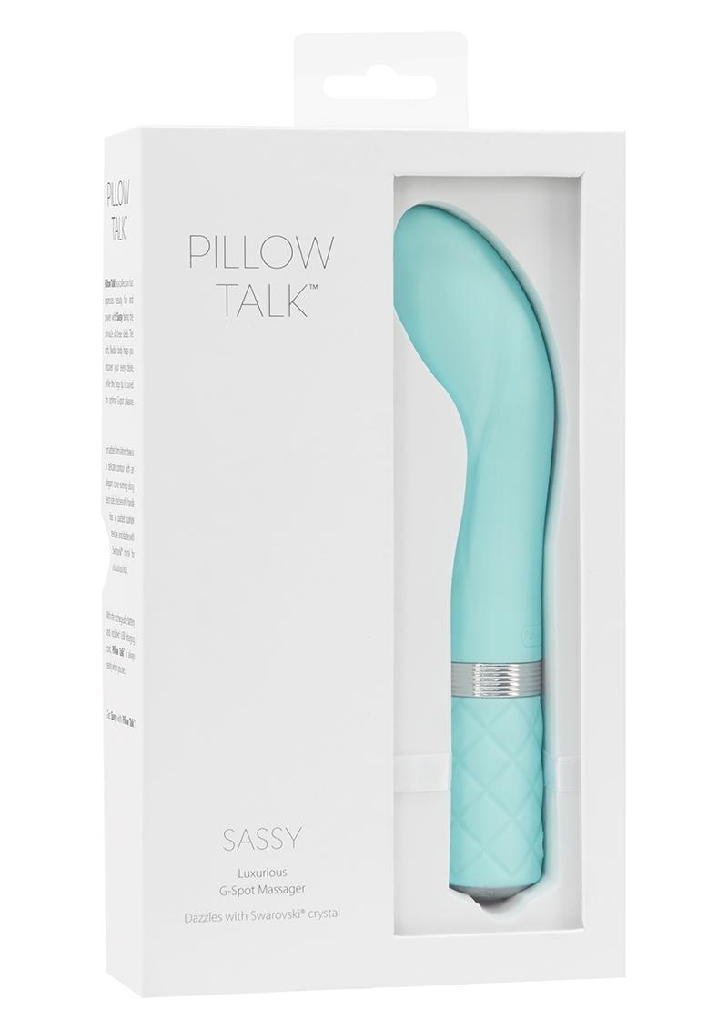 Pillow Talk Sassy Rechargeable Silicone G-Spot Vibrator - Teal