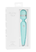 Pillow Talk Cheeky Rechargeable Silicone Wand Massager - Teal