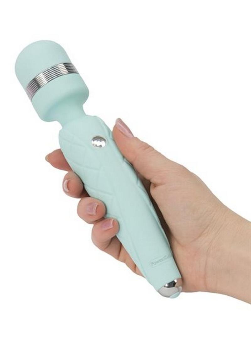 Pillow Talk Cheeky Rechargeable Silicone Wand Massager - Teal