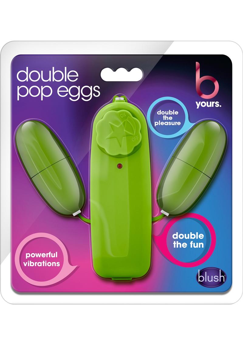 B Yours Double Pop Eggs with Wired Remote Control - Lime