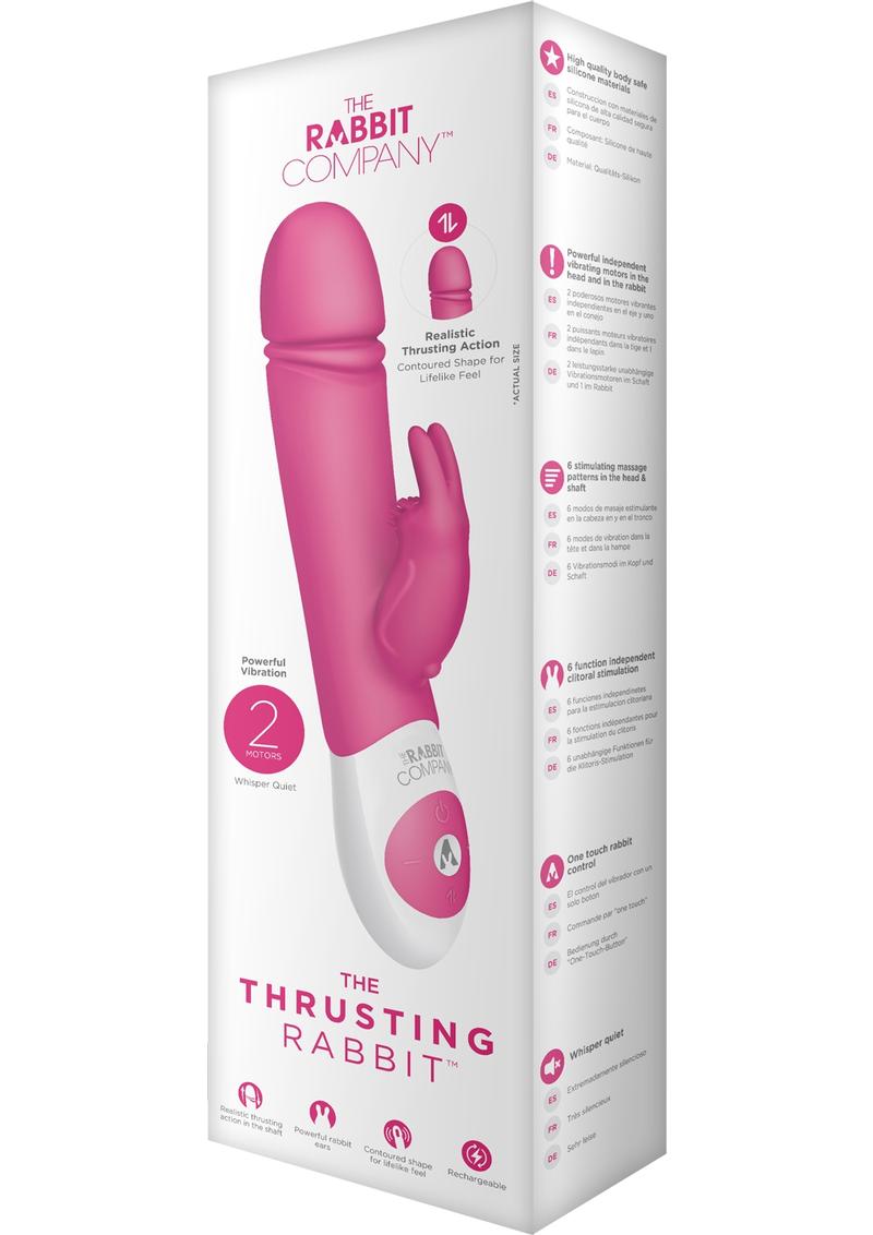 The Rabbit Company The Thrusting Rabbit Rechargeable Silicone Rabbit Vibrator - Pink