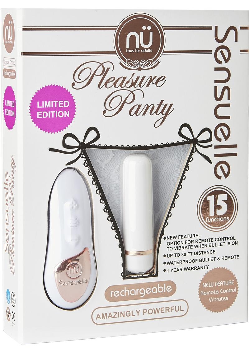 Sensuelle Limited Edition Pleasure Panty Vibe with Remote Control - White