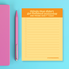 Things From Yesterday - Snarky & Funny Notepad