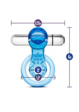Stay Hard Vibrating Tongue Ring - Blue