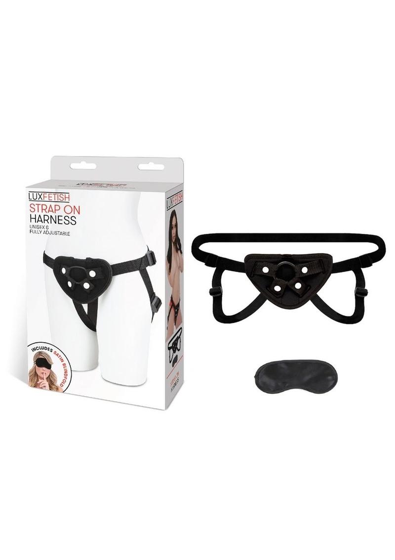 Lux Fetish Neoprene Strap-On Harness - Black