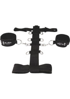 Lux Fetish Adjustable Neck & Wristraint (3 piece set) - Black