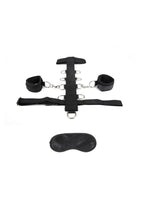 Lux Fetish Adjustable Neck & Wristraint (3 piece set) - Black