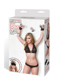 Lux Fetish Sexy Suction Shower Cuffs Adjustable (2 piece set) - Black