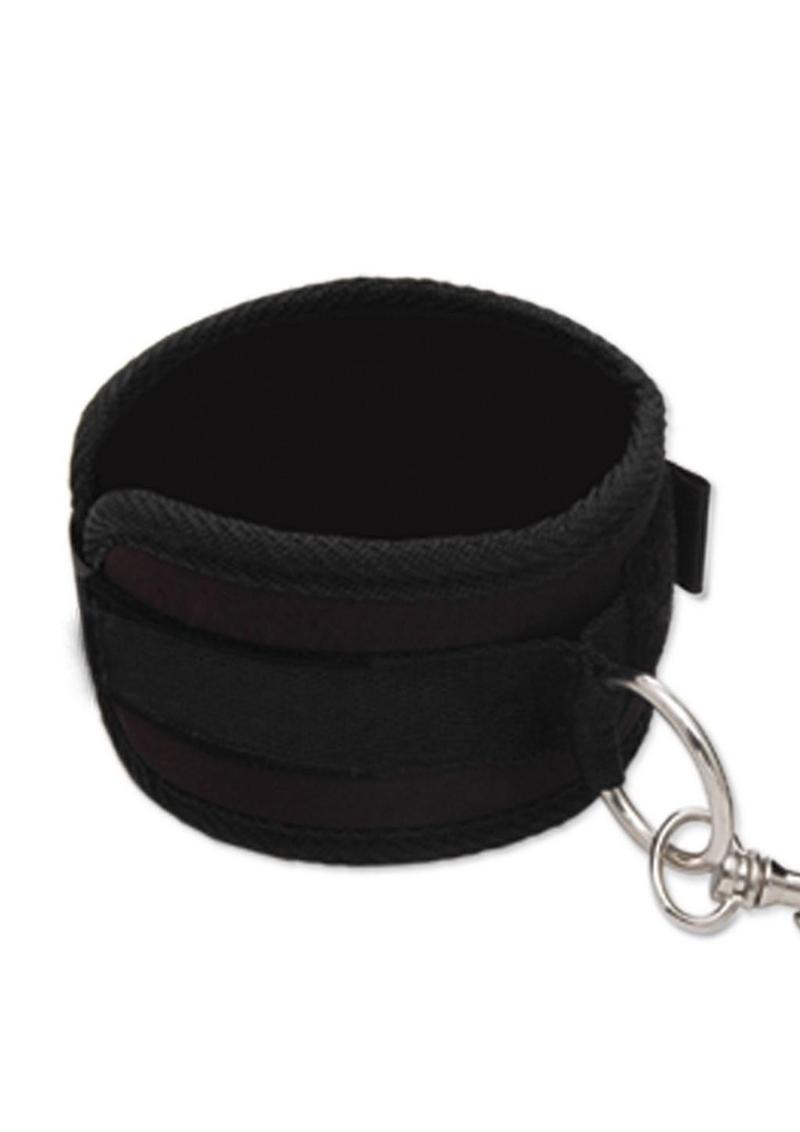 Lux Fetish Sexy Suction Shower Cuffs Adjustable (2 piece set) - Black