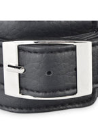 Lux Fetish Unisex Leatherette Cuffs Adjustable - Black