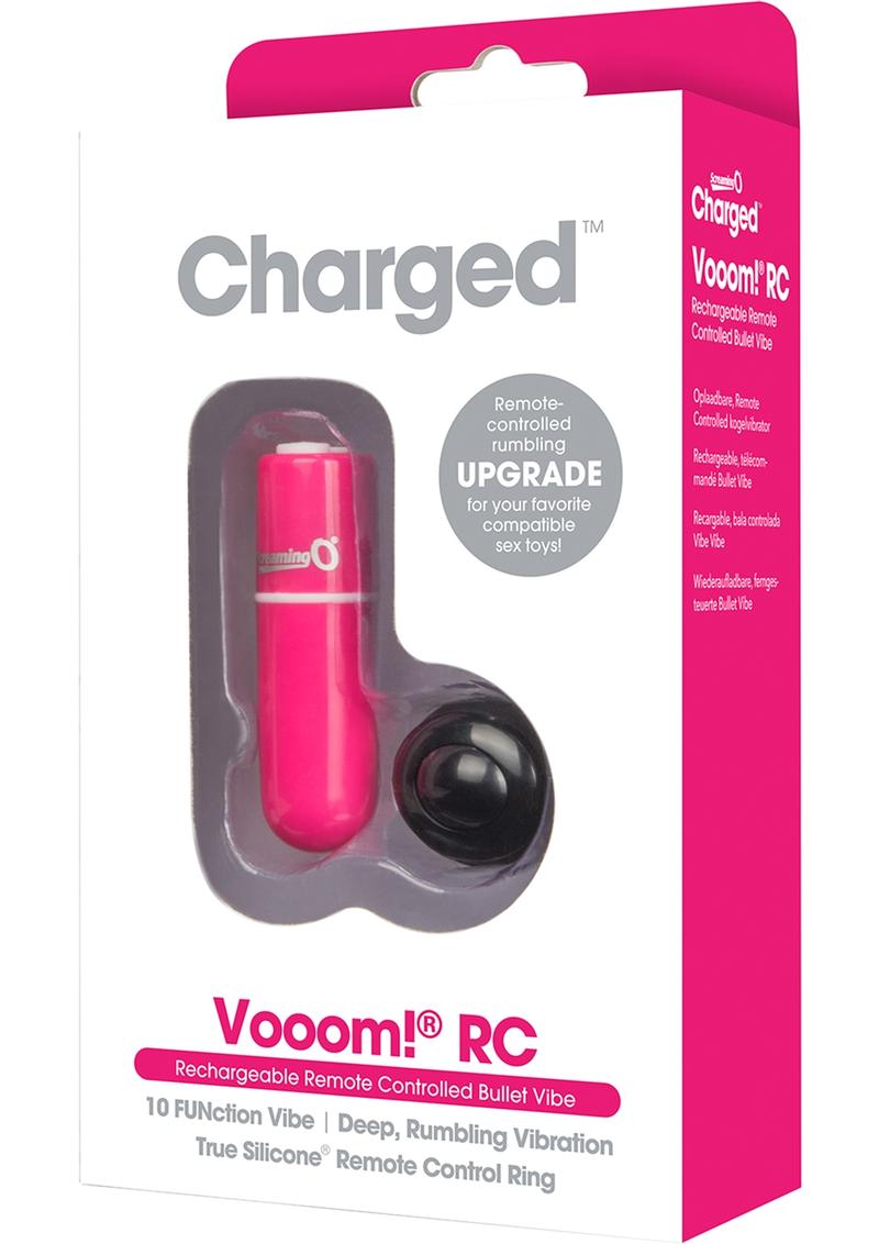 Vooom Silicone USB Rechargeable Bullet with Remote Control - Pink