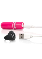Vooom Silicone USB Rechargeable Bullet with Remote Control - Pink