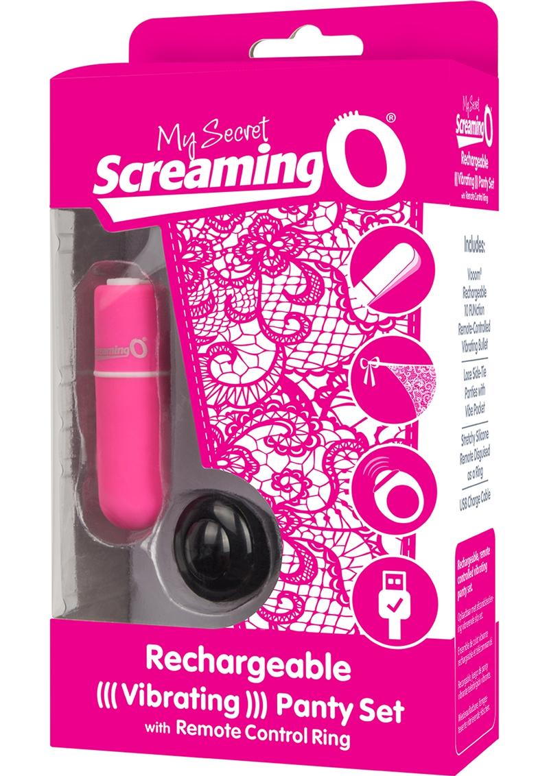 My Secret Rechargeable Panty Vibe Set with Remote Control Ring - Pink