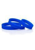 RingO Pro x3 Silicone Cock Rings Set Waterproof - Blue