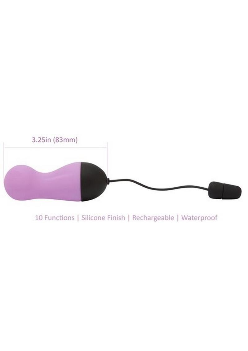 Simple & True Vibrating Rechargeable Silicone Egg with Remote Control - Purple